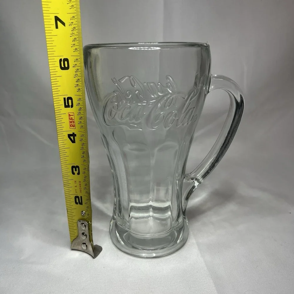 Vintage Coca-Cola Drinking Mug by Libbey‎ Heavy Handled Coke Glass Thick Soda